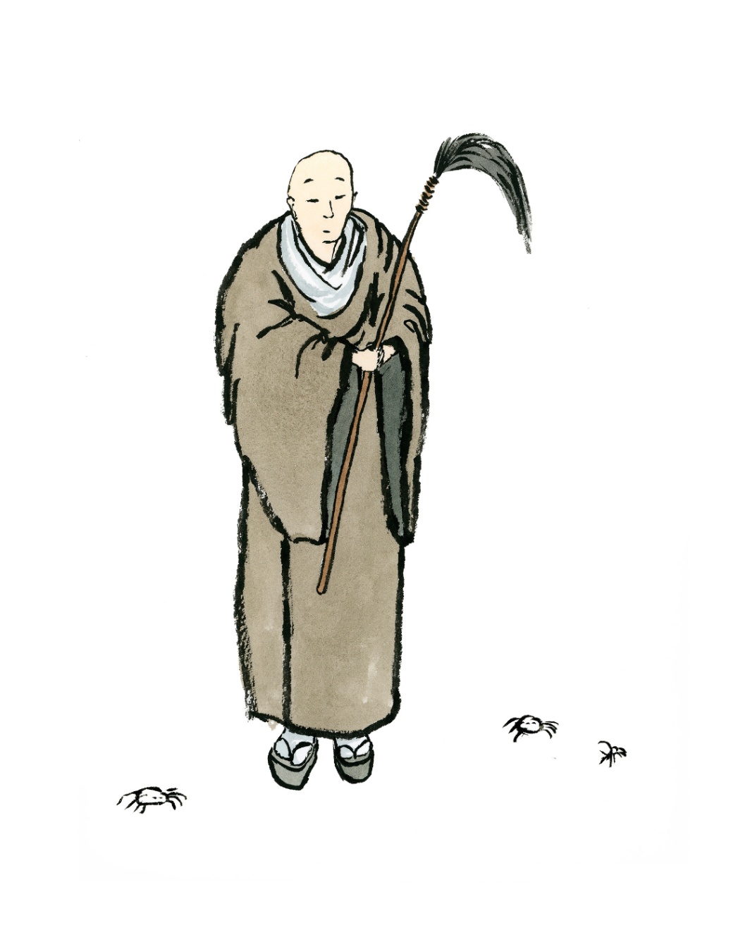 Japonske pravljice: Ženska - pajek in menih (giclée odtis)