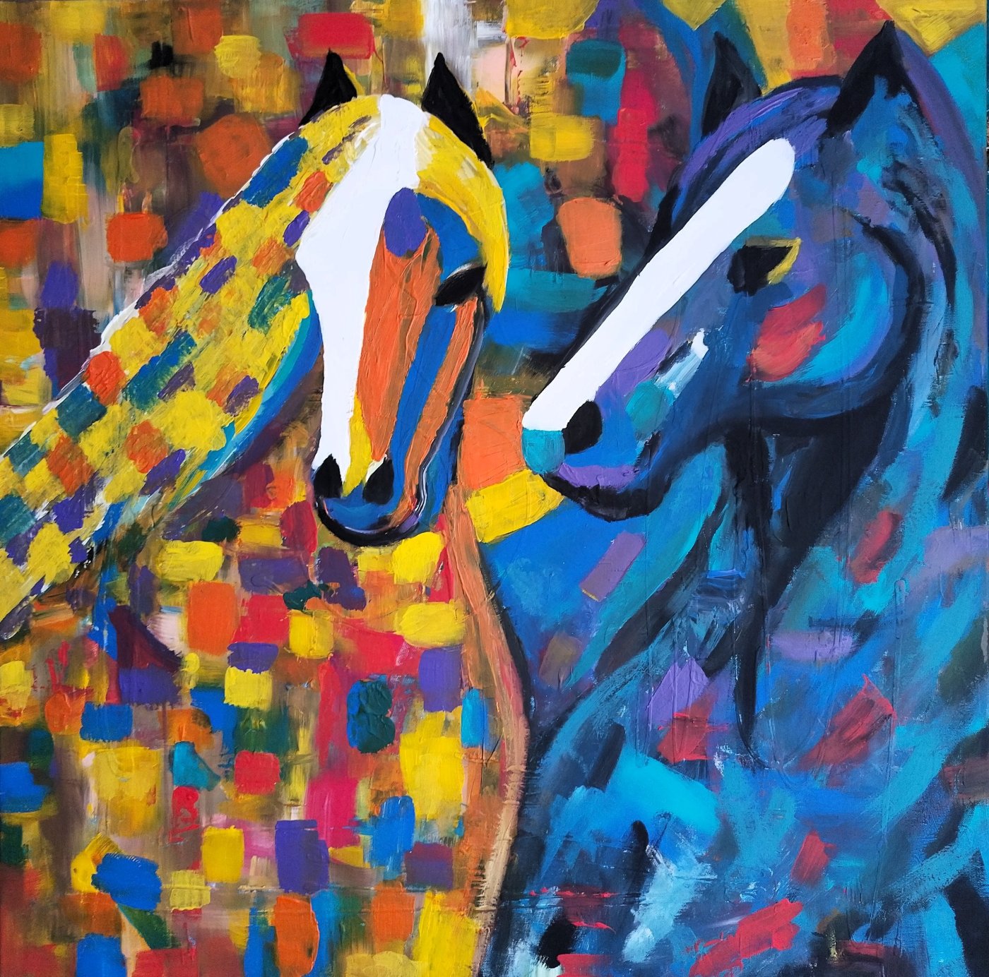 Kinetic Grace-Abstract Horse Painting