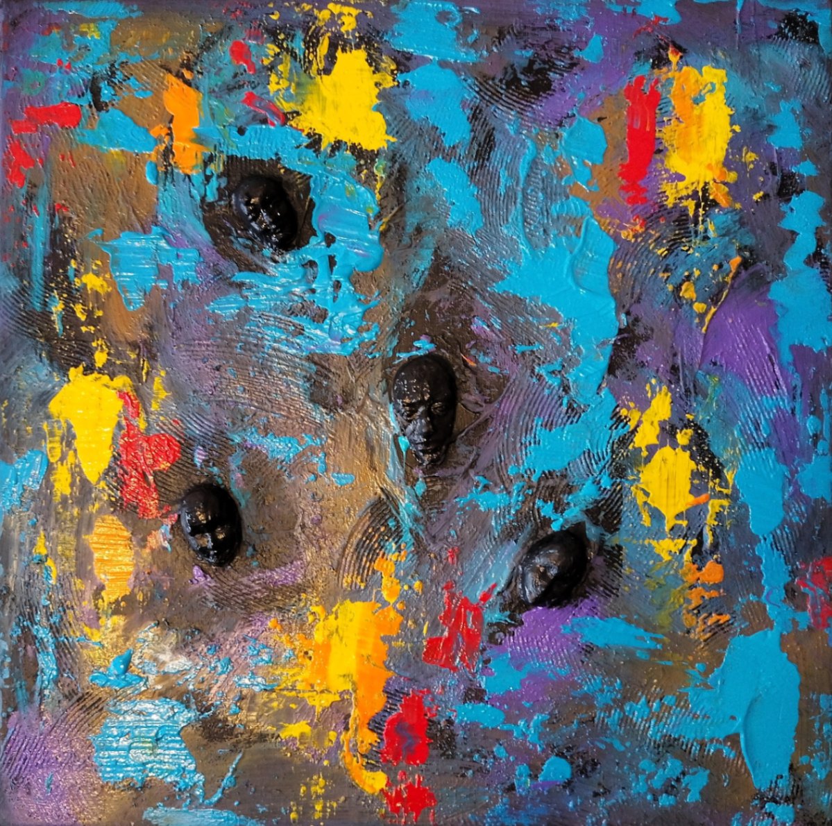 Vibrant Explosion on Abstract Canvas