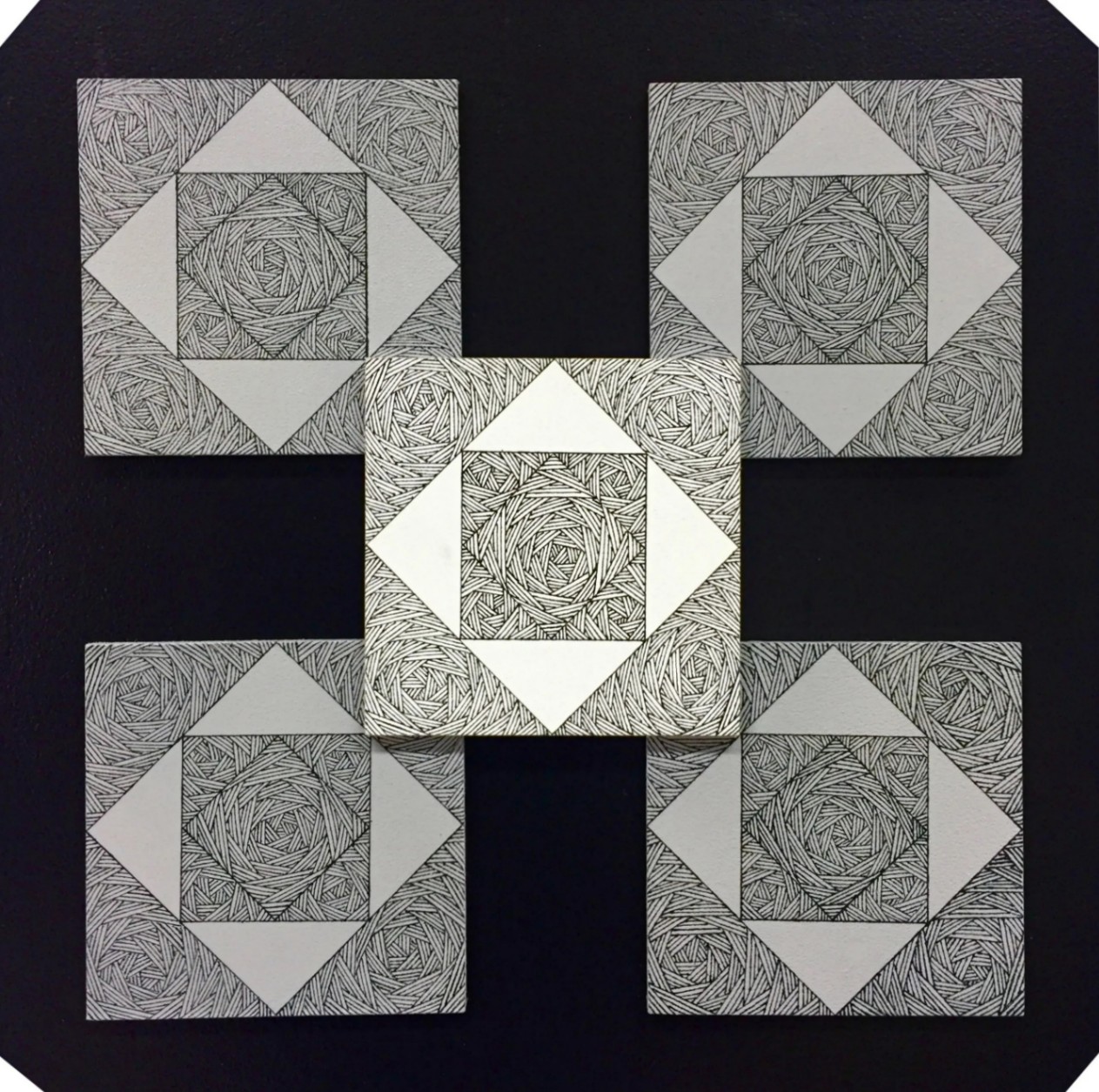 Grey & White Zentangle 1